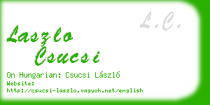 laszlo csucsi business card