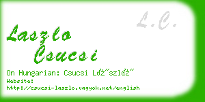 laszlo csucsi business card